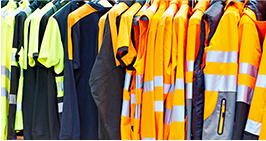 Rack of safety vests