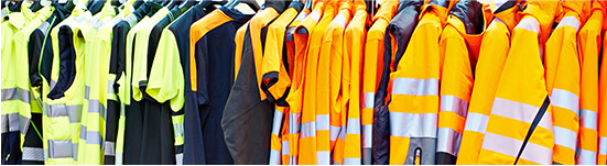 Rack of safety vests