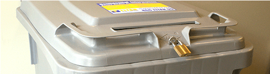 Secure collection container with lock