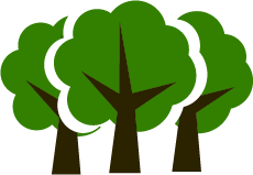 Green trees illustration